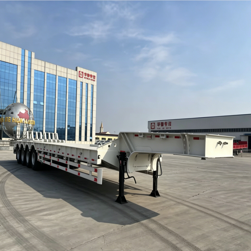 Hualu 4-Axle Lowbed Semi-Trailer – Solving Africa’s Heavy Machinery Transport Pain Points