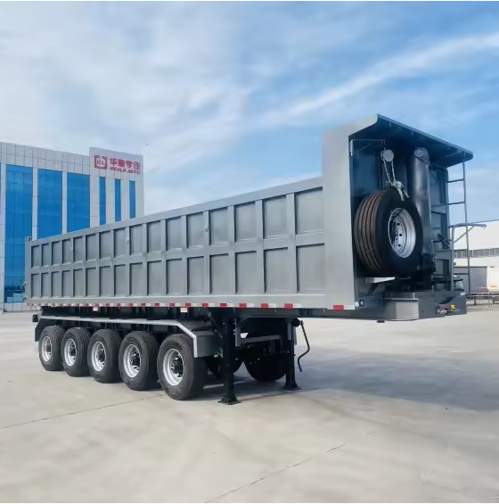  Hualu  5-Axles 60/80/ 100+Tons  Rear Dump Semi Trailer -Conquers Kazakhstan’s Toughest Mining & Construction Sites