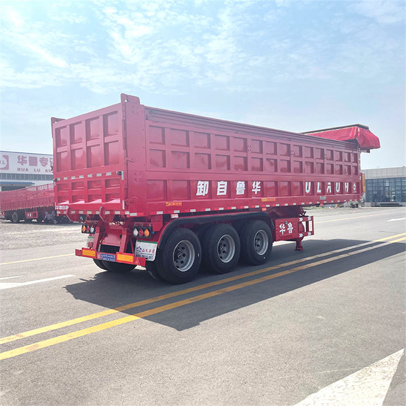 Hualu 3‑Axle 60/80/100+ Tons Rear Dump Semi Trailer -Built to Crush Africa’s Toughest Hauls – Kenya, Ghana, Guinea, Cameroon African countries, etc