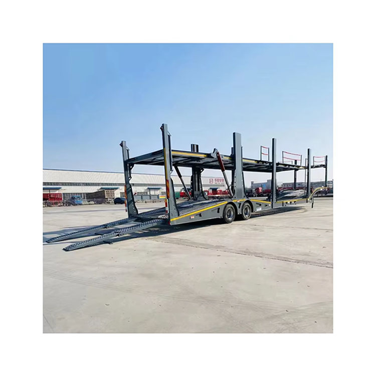 Hualu European‑Style 2‑Axle Vehicle Transport Trailer – 8‑Car Capacity, Built for : Mexico, France, North America Etc