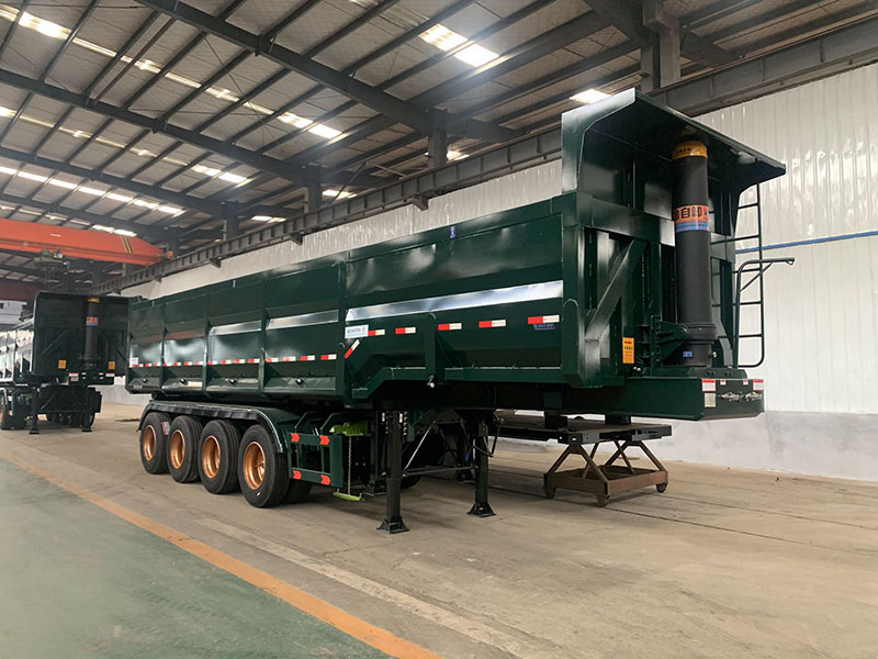 Hualu 4‑Axle 60/80/100Tons Rear Dump Semi-Trailer – Your Spec, Your Color, Your Tire. Built for Africa’s Toughest Jobs