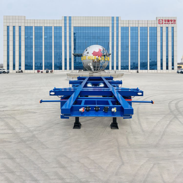 Hualu 2-Axle Container Skeleton Trailer – Lightweight Design Saves Fuel, Durable Build Cuts Costs. Turn Heads While You Haul