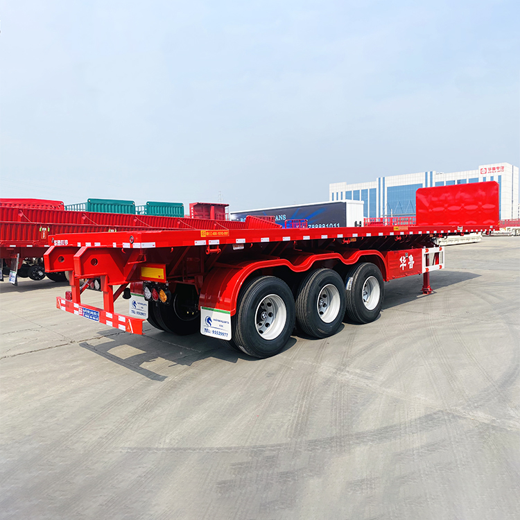 One Trailer, Endless Cargo! Hualu 3-Axle 40ft Flatbed Semi-Trailer – Economic Powerhouse Built for Containers & Bulk Freight