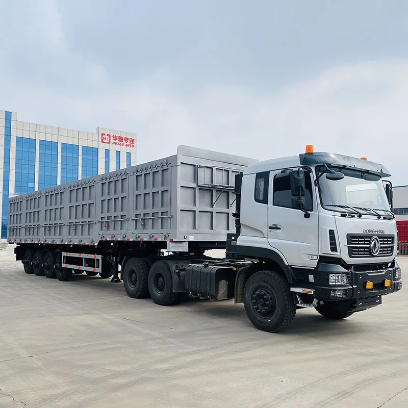 Hualu 4-Axle 100+ Ton Side Dump Semi Trailer – Built Tough, Built to Last, with Massive Capacity & Unmatched Versatility for Mining, Construction & Agriculture