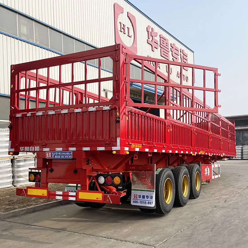 Hualu 3-Axle 40+ Ton Fence Semi-Trailer – Lightweight, Heavy-Duty, Multi-Purpose
