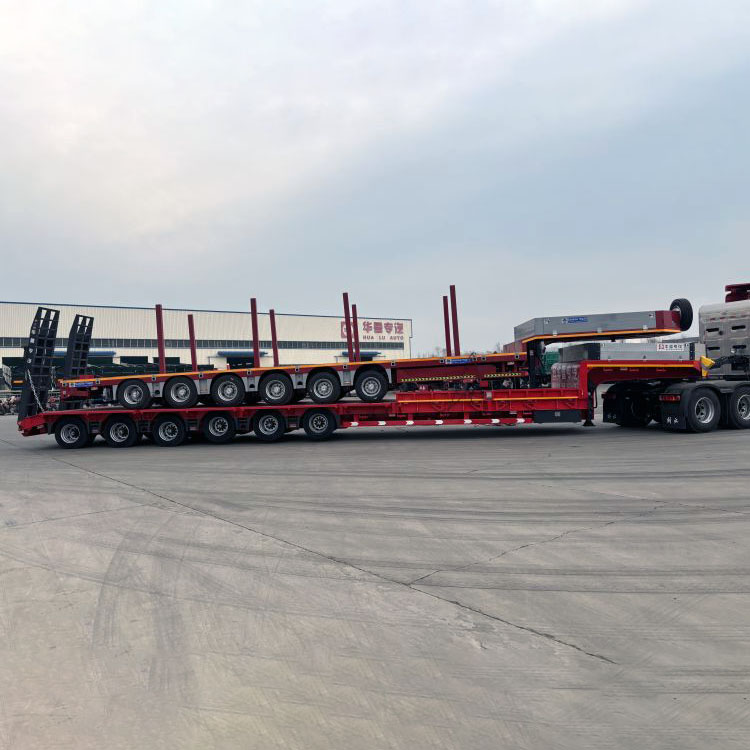 Hualu 6-Axle 100+Ton Lowbed Semi-trailer: Heavy-Duty Perfection for Every Job