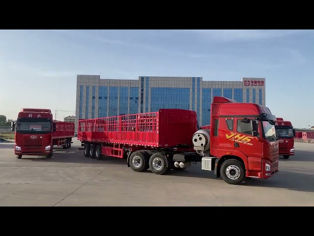 Hualu High Flatbed Trailer Departure
