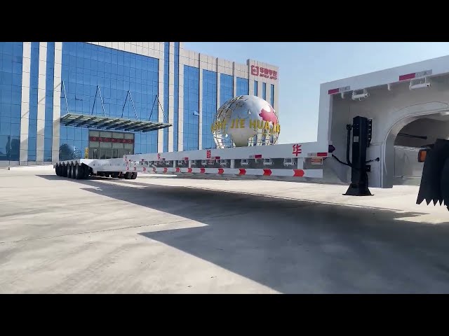Hualu 6 axle lowboy trailer detail display