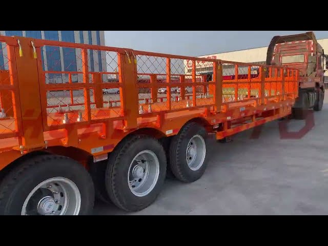 Hualu 5-axle flatbed trailer Detailed display