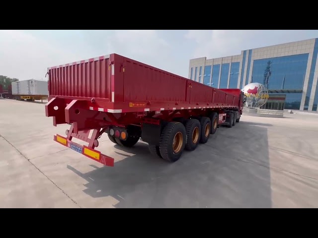 Hualu 4-axle flatbed semi-trailer