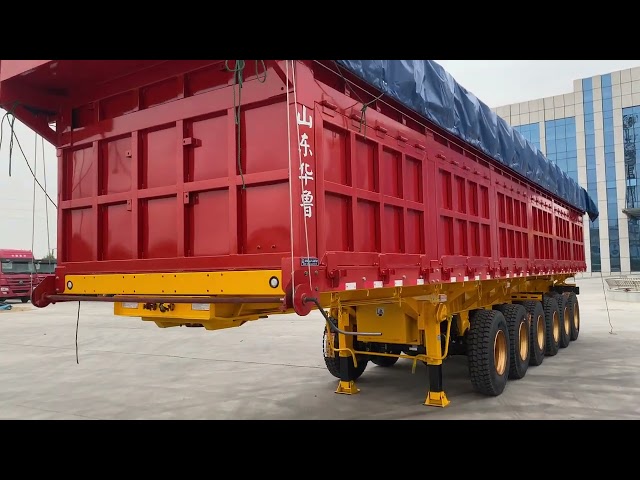 Hualu six bridge side tipper trailer