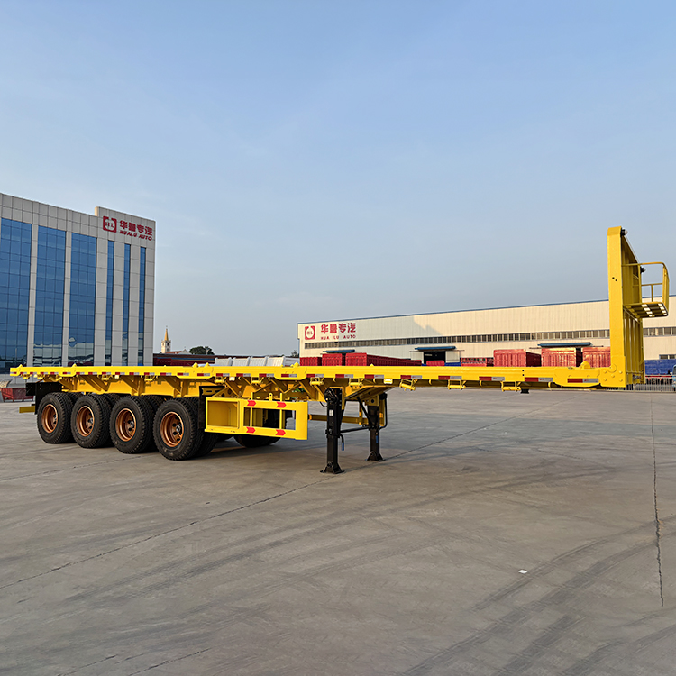 From Containers to Bagged Cargo – Hualu 4-Axle Flatbed Semi-trailer Handles It All, 60+ Tons, 18% Profit Boost at Saudi Ports
