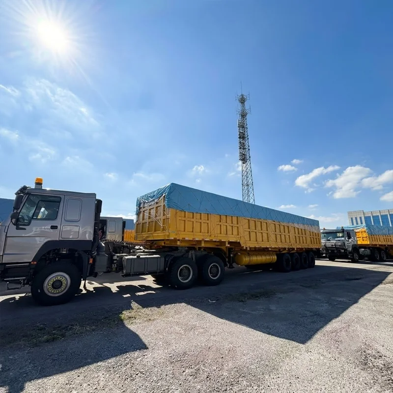 Rain, Mud, and 120+ Tons – Nothing Stops the 4-Axle Side Dump Semi-Trailer with Protective Tarpaulin in Africa
