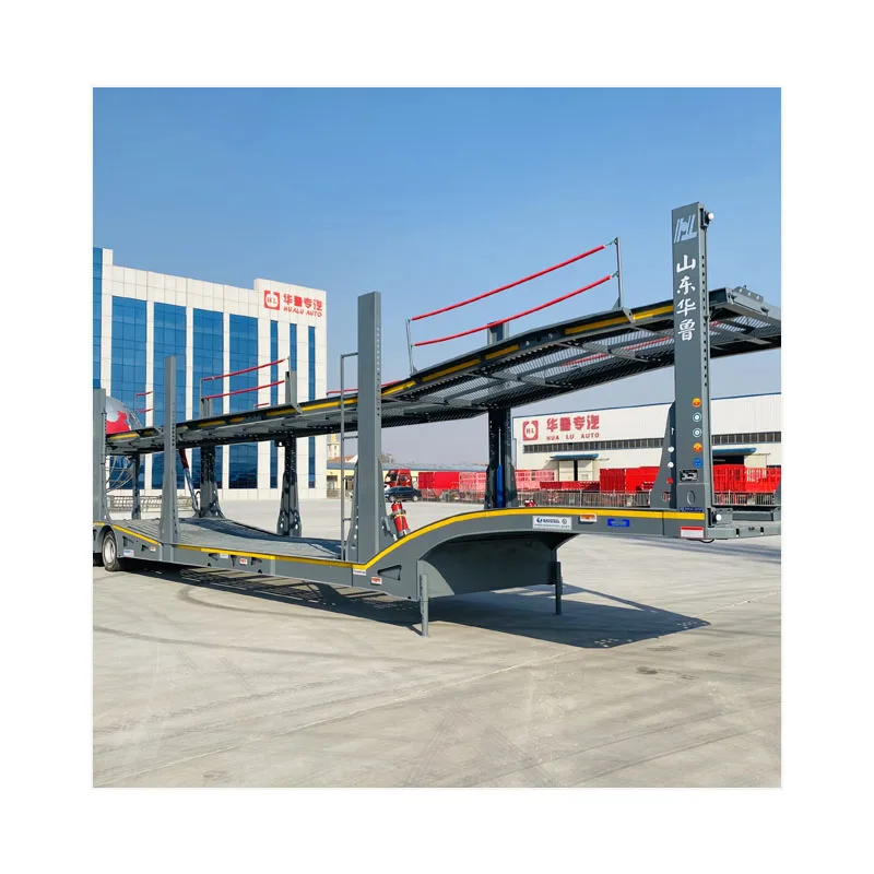 Hualu 8‑Units Steel Car Carrier Semi Trailer – Unmatched Fuel Economy, Maximum Stability, and a Striking Presence – The New Standard for Saudi Logistics