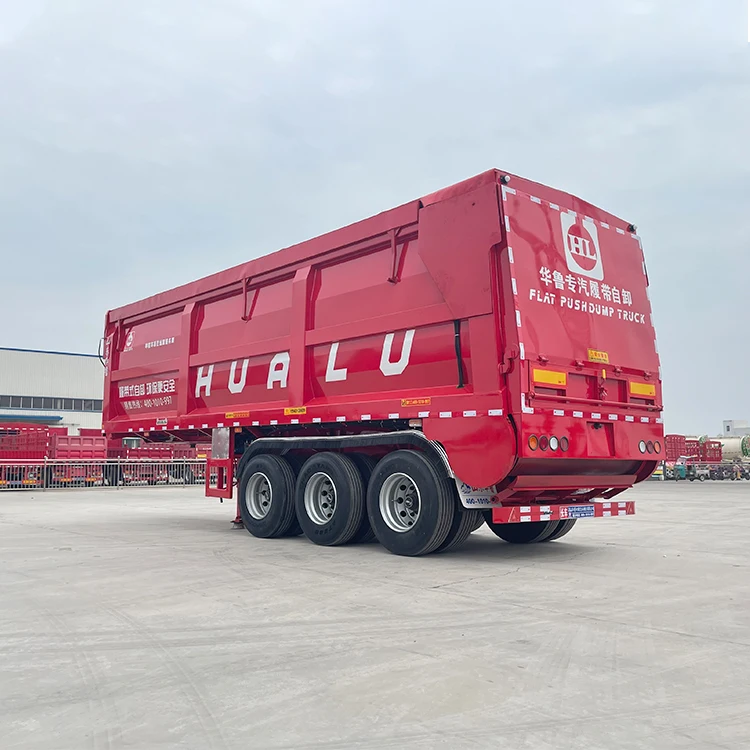 Get Noticed in Chile with the Hualu Crawler Tipper Semi-Trailer: Spacious Cargo, 12% Enhanced Stability – Engineered to Impress